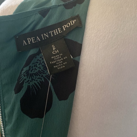 A Pea in the Pod Maternity Floral Green Sleeveless Dress size S - Picture 9 of 12